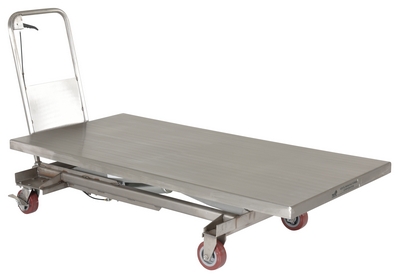 Chariots élévateurs hydrauliques partiellement en acier inoxydable