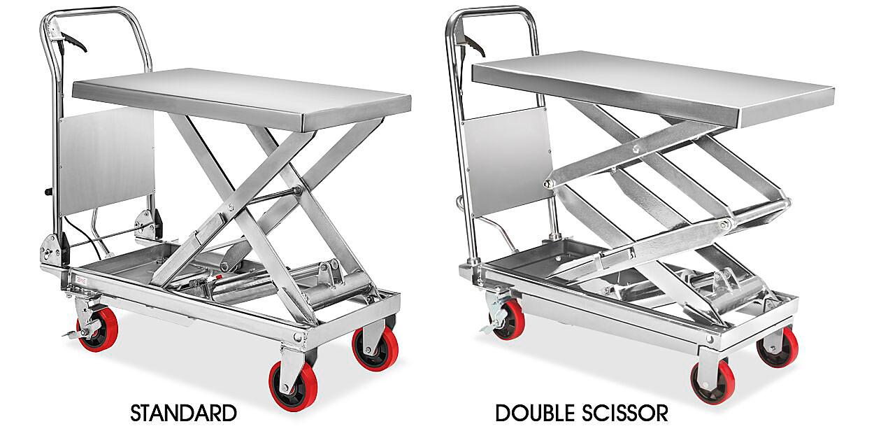 ACIER INOXYDABLE Table élévatrice - 32 x 20" 660 lb