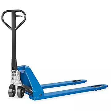 Uline Industrial Transpaleta Horquilla de perfil bajo 48 X 27 Azul