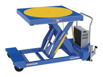 Carrousel manuel intégré pour tables à ciseaux