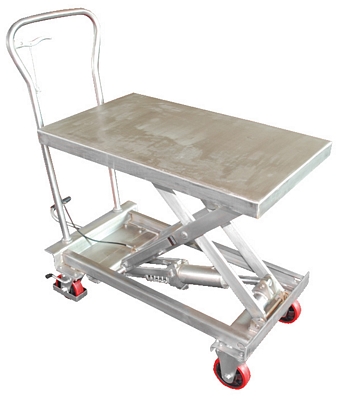 Chariots à ciseaux en acier inoxydable